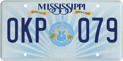 MS license plate OKP079