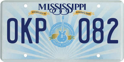 MS license plate OKP082