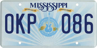 MS license plate OKP086