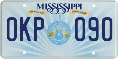 MS license plate OKP090