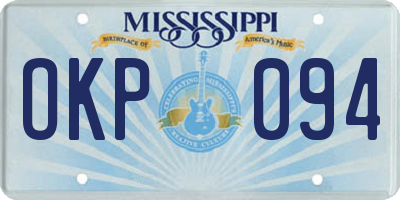MS license plate OKP094