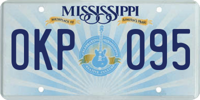 MS license plate OKP095