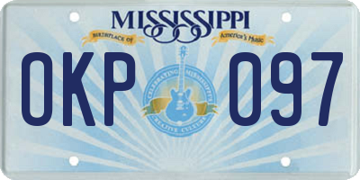 MS license plate OKP097