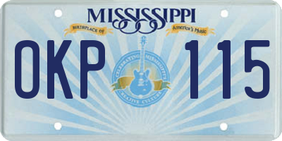 MS license plate OKP115