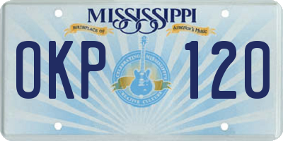 MS license plate OKP120