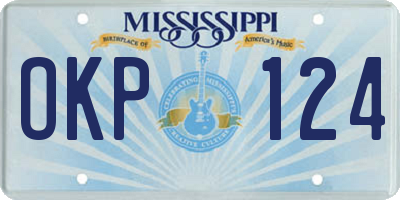 MS license plate OKP124