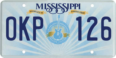 MS license plate OKP126