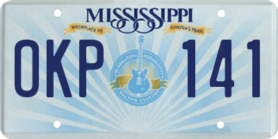 MS license plate OKP141