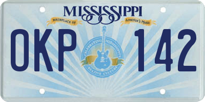 MS license plate OKP142