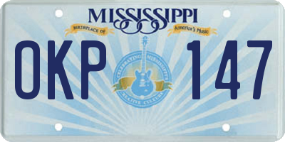 MS license plate OKP147