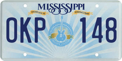 MS license plate OKP148