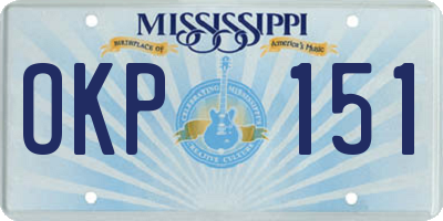 MS license plate OKP151