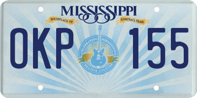 MS license plate OKP155