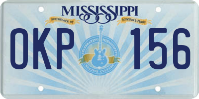 MS license plate OKP156