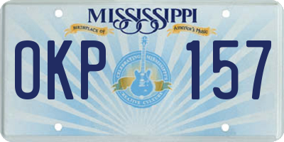 MS license plate OKP157