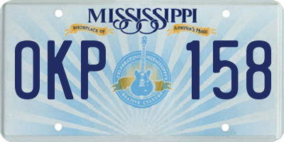 MS license plate OKP158