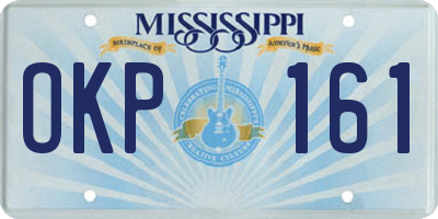 MS license plate OKP161