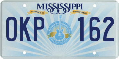 MS license plate OKP162