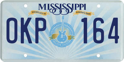 MS license plate OKP164