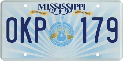 MS license plate OKP179