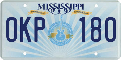 MS license plate OKP180