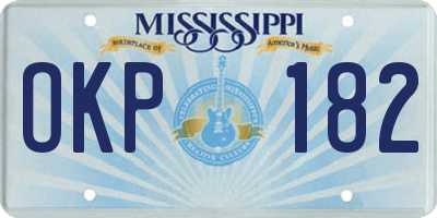 MS license plate OKP182