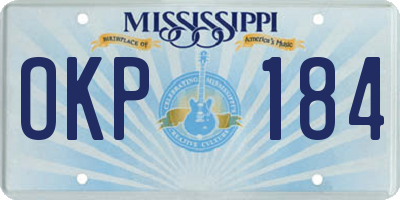 MS license plate OKP184