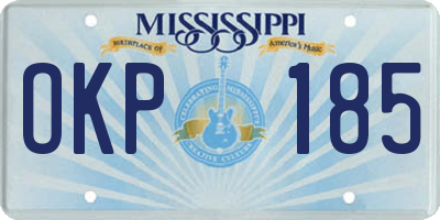 MS license plate OKP185
