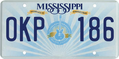 MS license plate OKP186