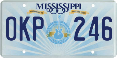 MS license plate OKP246