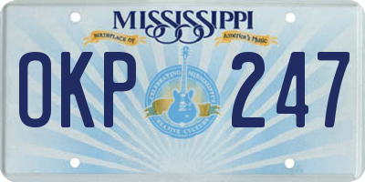 MS license plate OKP247