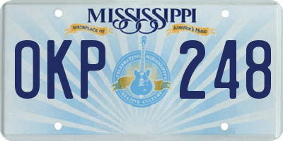 MS license plate OKP248