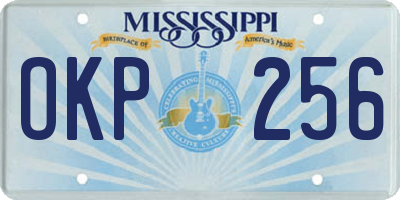 MS license plate OKP256