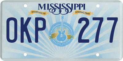 MS license plate OKP277