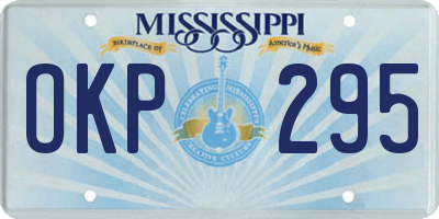 MS license plate OKP295