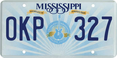MS license plate OKP327