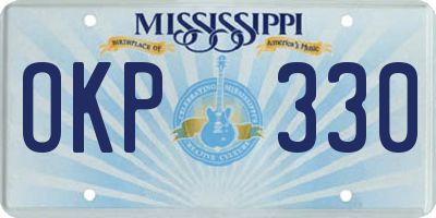 MS license plate OKP330