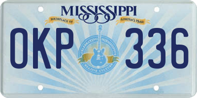MS license plate OKP336