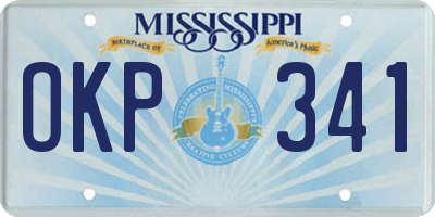 MS license plate OKP341