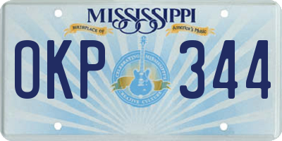 MS license plate OKP344