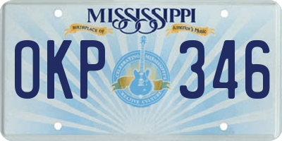 MS license plate OKP346