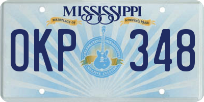 MS license plate OKP348