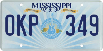 MS license plate OKP349