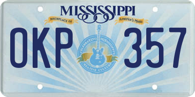 MS license plate OKP357
