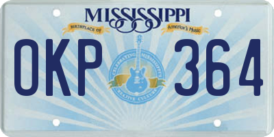 MS license plate OKP364
