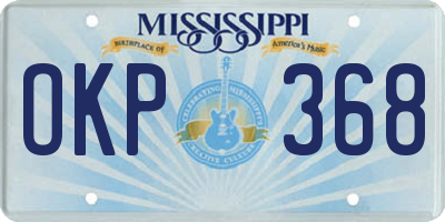 MS license plate OKP368