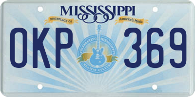 MS license plate OKP369