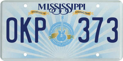 MS license plate OKP373