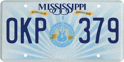 MS license plate OKP379
