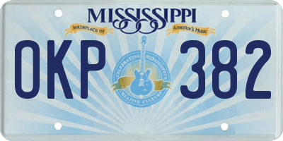 MS license plate OKP382